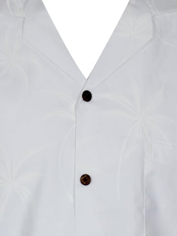 KY's Regular Fit Hemd 'Palmshadow' in Weiß