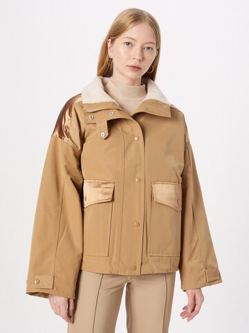 SECOND FEMALE Winter Jacket in Beige: front