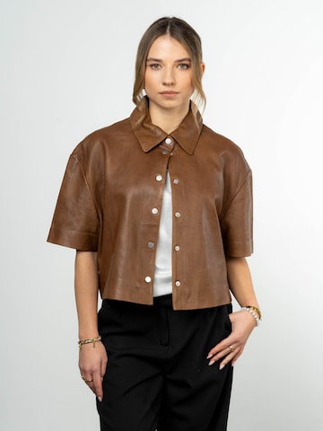 IYITO Blouse 'IYMarisa' in Bruin: voorkant