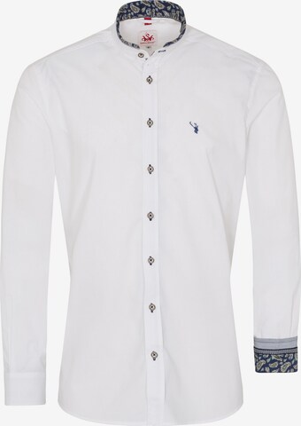 SPIETH & WENSKY Traditional Button Up Shirt 'Silas' in White: front