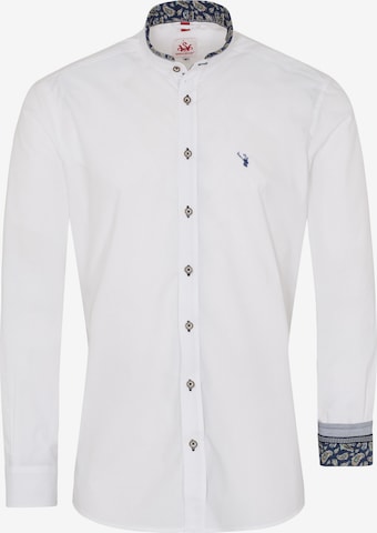 Coupe regular Chemise folklorique SPIETH & WENSKY en blanc : devant