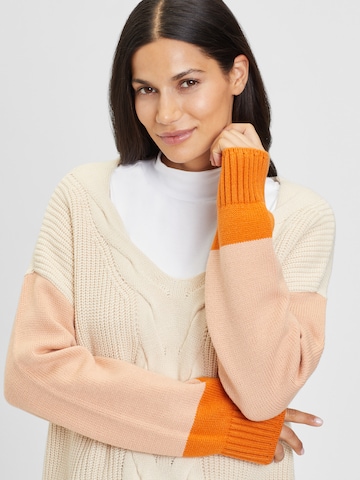 LASCANA Sweter 'Braid' w kolorze beżowy