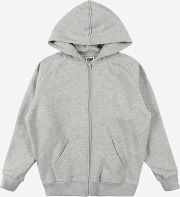 Urban Classics Kids Sweat jacket in Grey: front