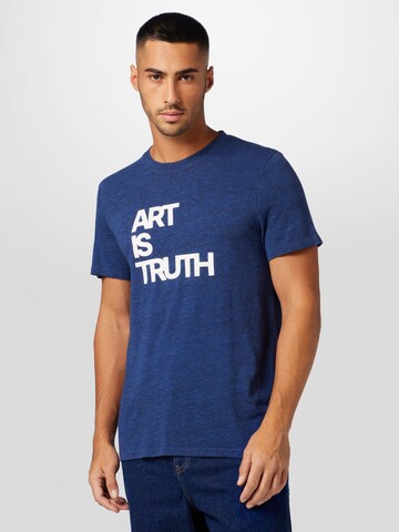 Zadig & Voltaire Shirt 'ART IS TRUTH' in Blauw: voorkant