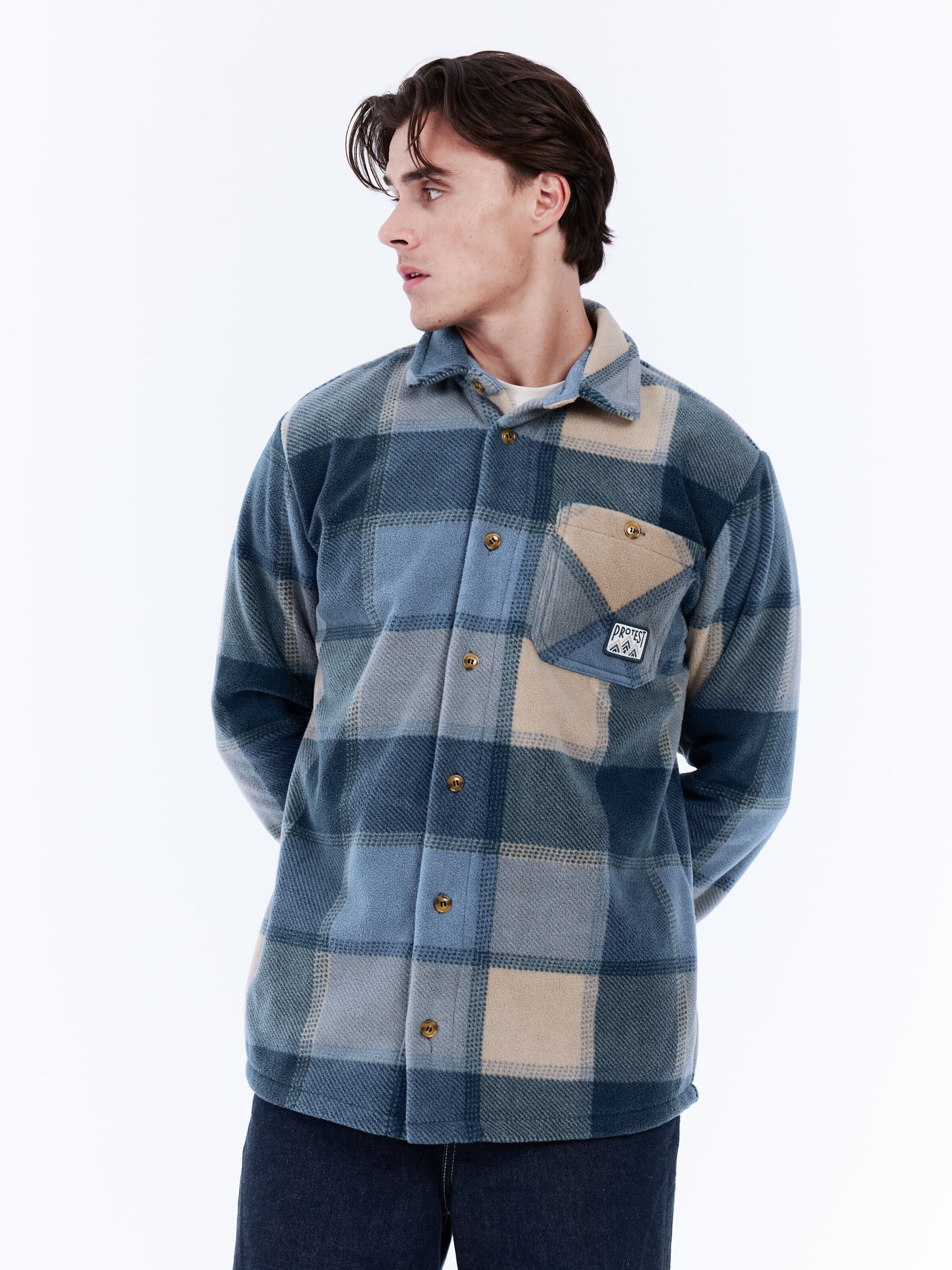 Coupe regular Chemise 'PRTMitchel' PROTEST en bleu