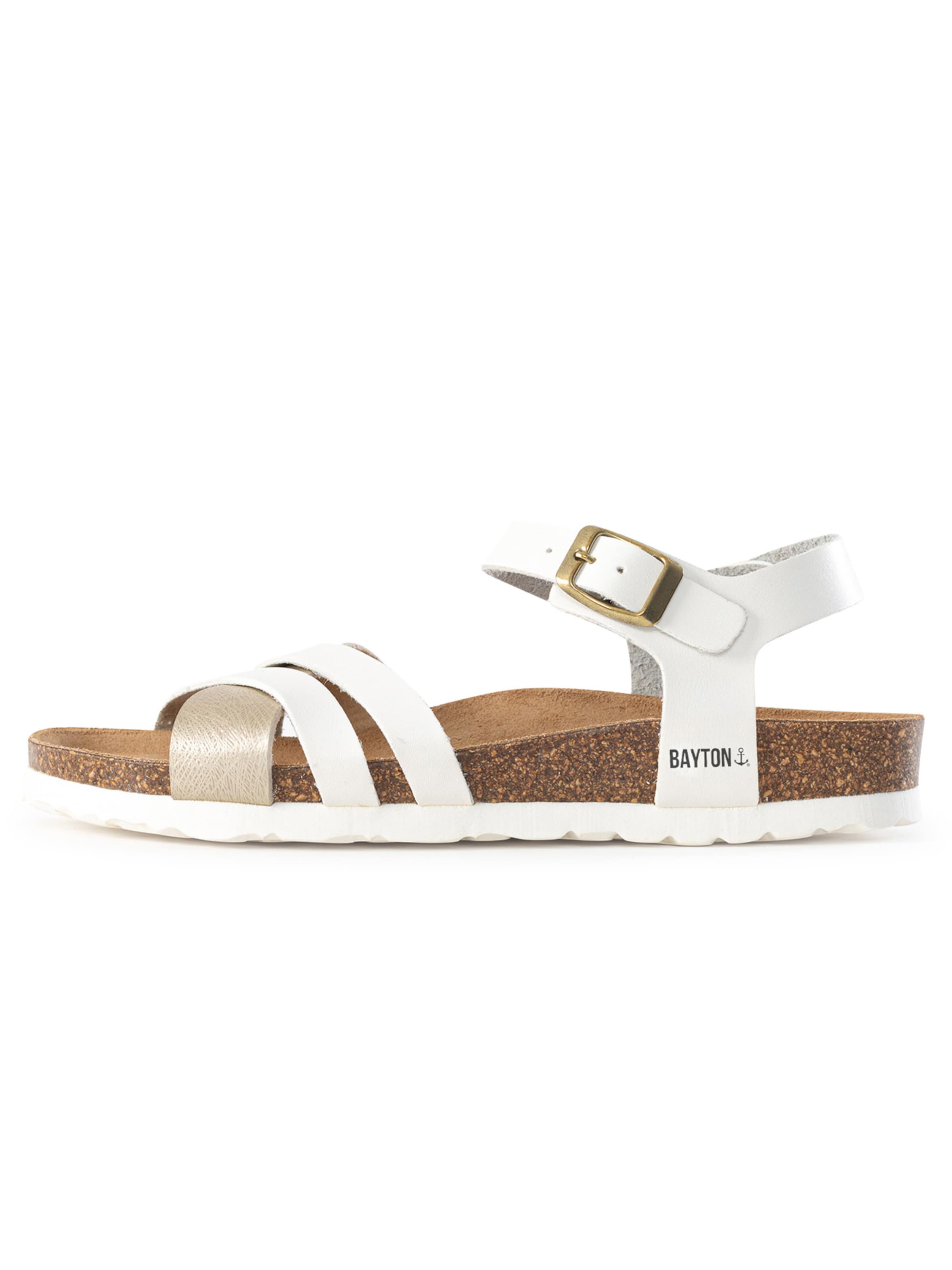 Bayton - Sandalias con hebilla 'Denia' en blanco: frente