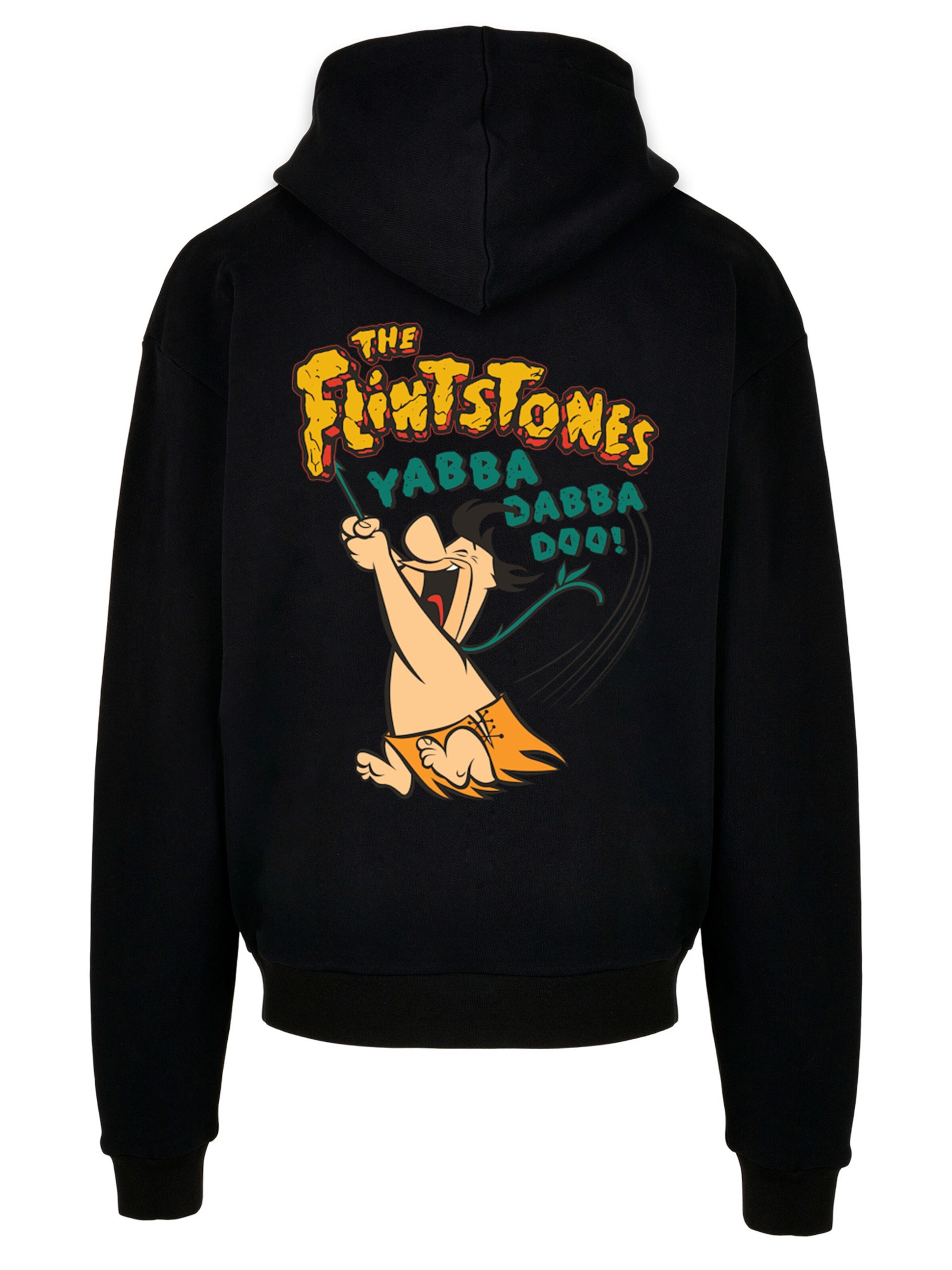 F4NT4STIC Sweatshirt 'Fred Yabba Dabba Doo' in Schwarz: Vorderseite