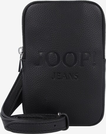 JOOP! Jeans Smartphonehoesje 'Lettera Bianca' in Zwart: voorkant