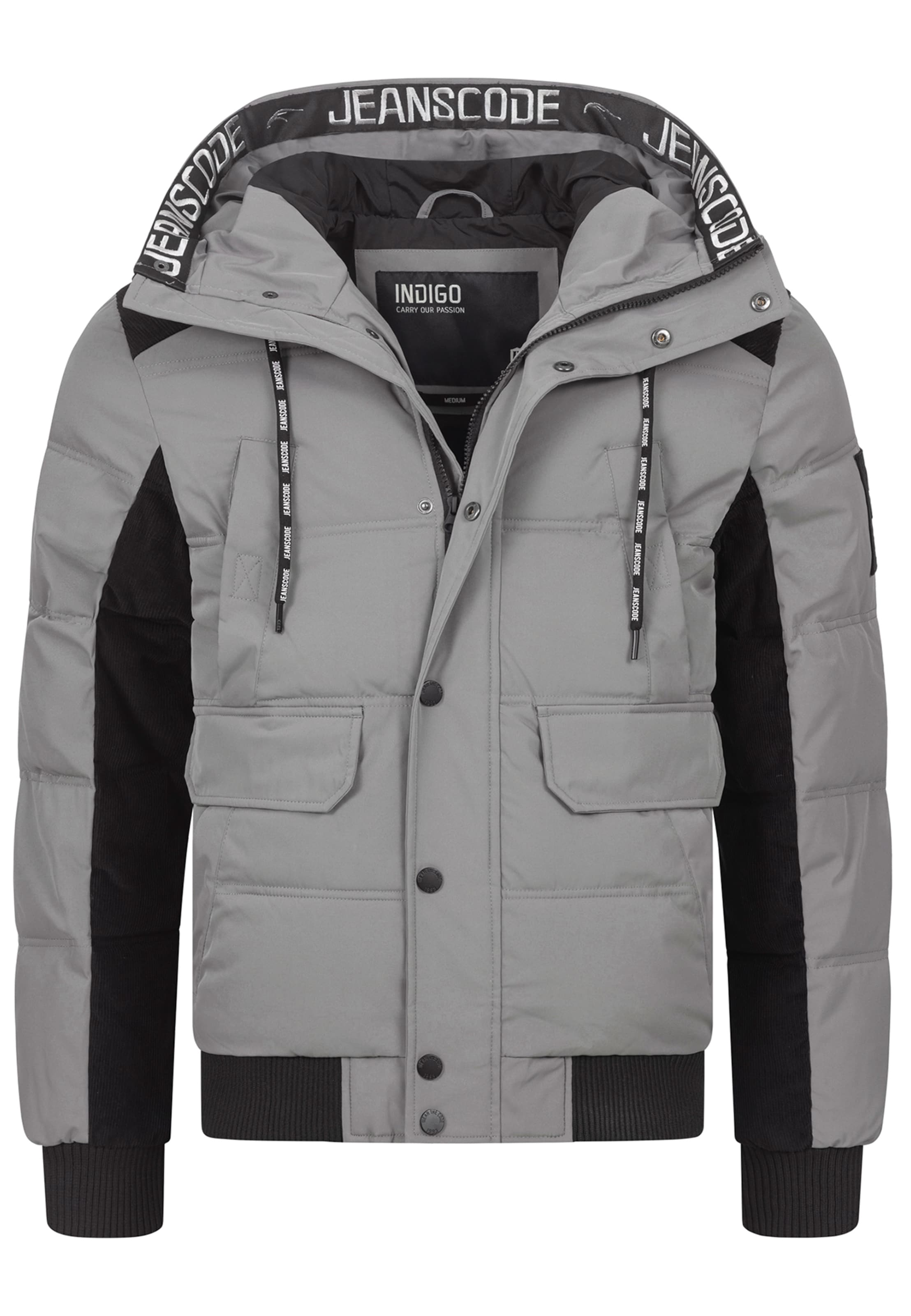 INDICODE JEANS Winter Jacket 'Jakobe' in Grey: front