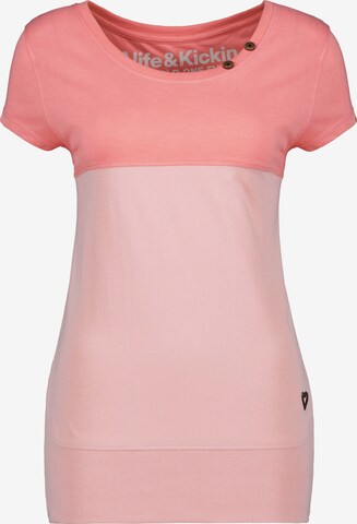 T-shirt Alife and Kickin en rose : devant
