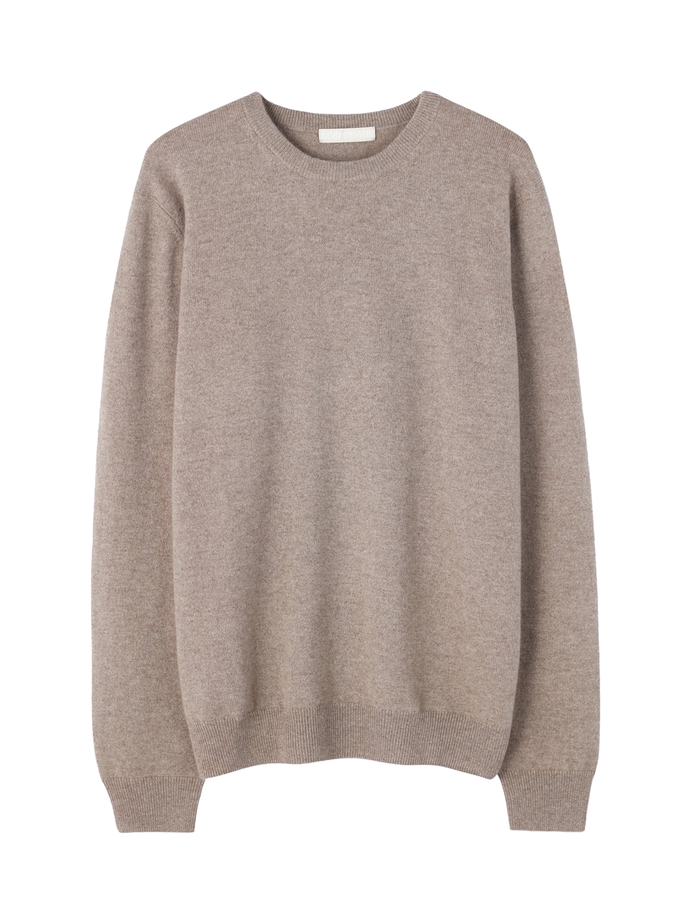 GOBI Cashmere Sweater 'Men's Essential Crewneck Cashmere Sweater' in Grey: front