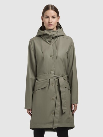 khujo Between-Seasons Coat 'Quinn' in Green: front