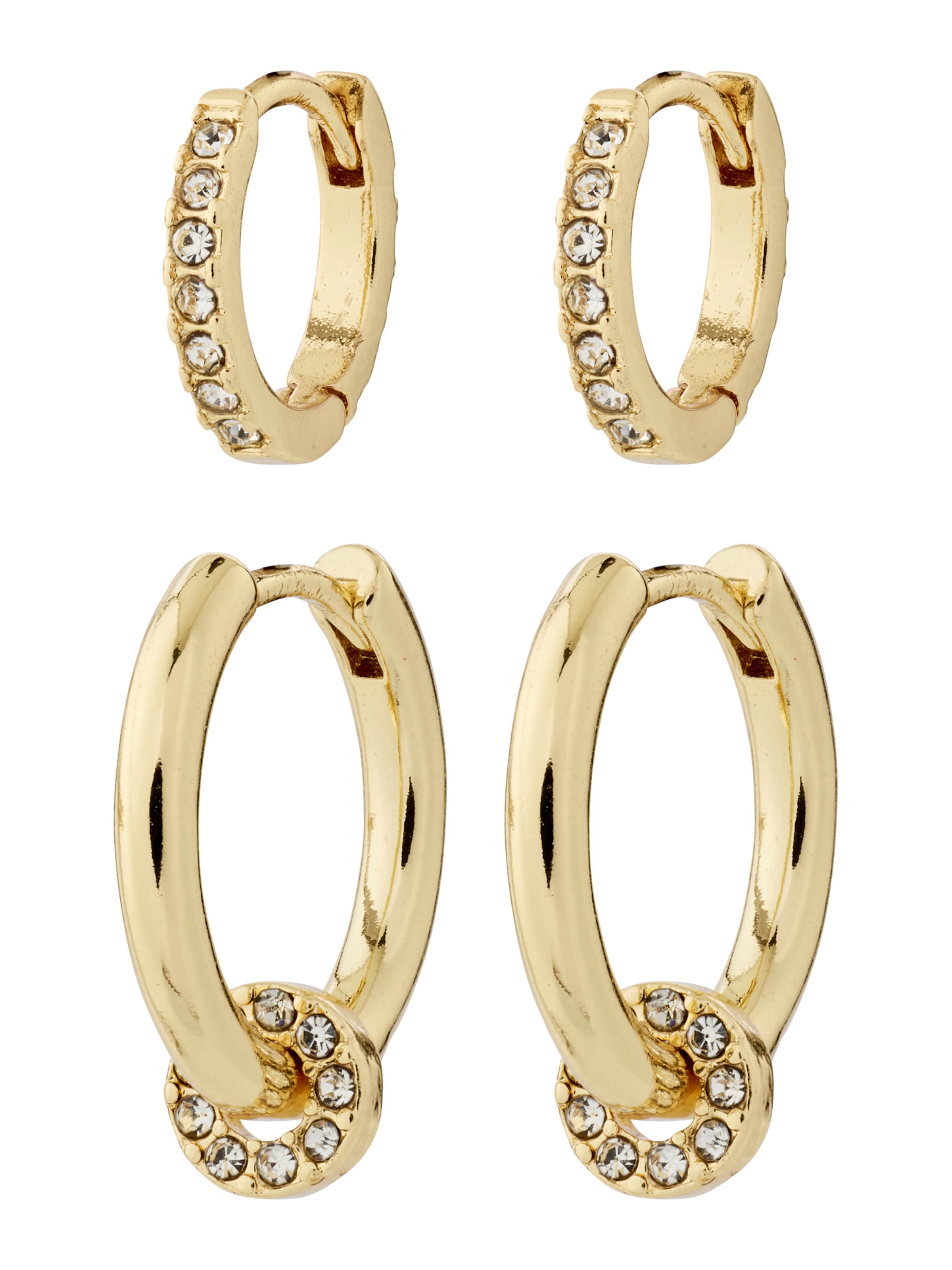 Pilgrim Náušnice 'Scottie' - Zlatá: predná strana