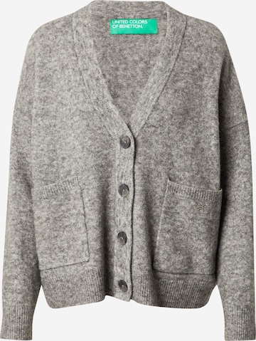 UNITED COLORS OF BENETTON Knit cardigan in Grey: front