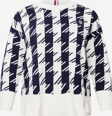 Tommy Hilfiger Curve Pullover in Weiß: front
