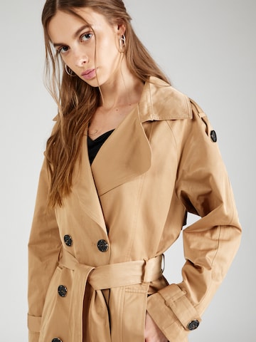 River Island Between-Seasons Coat in Brown