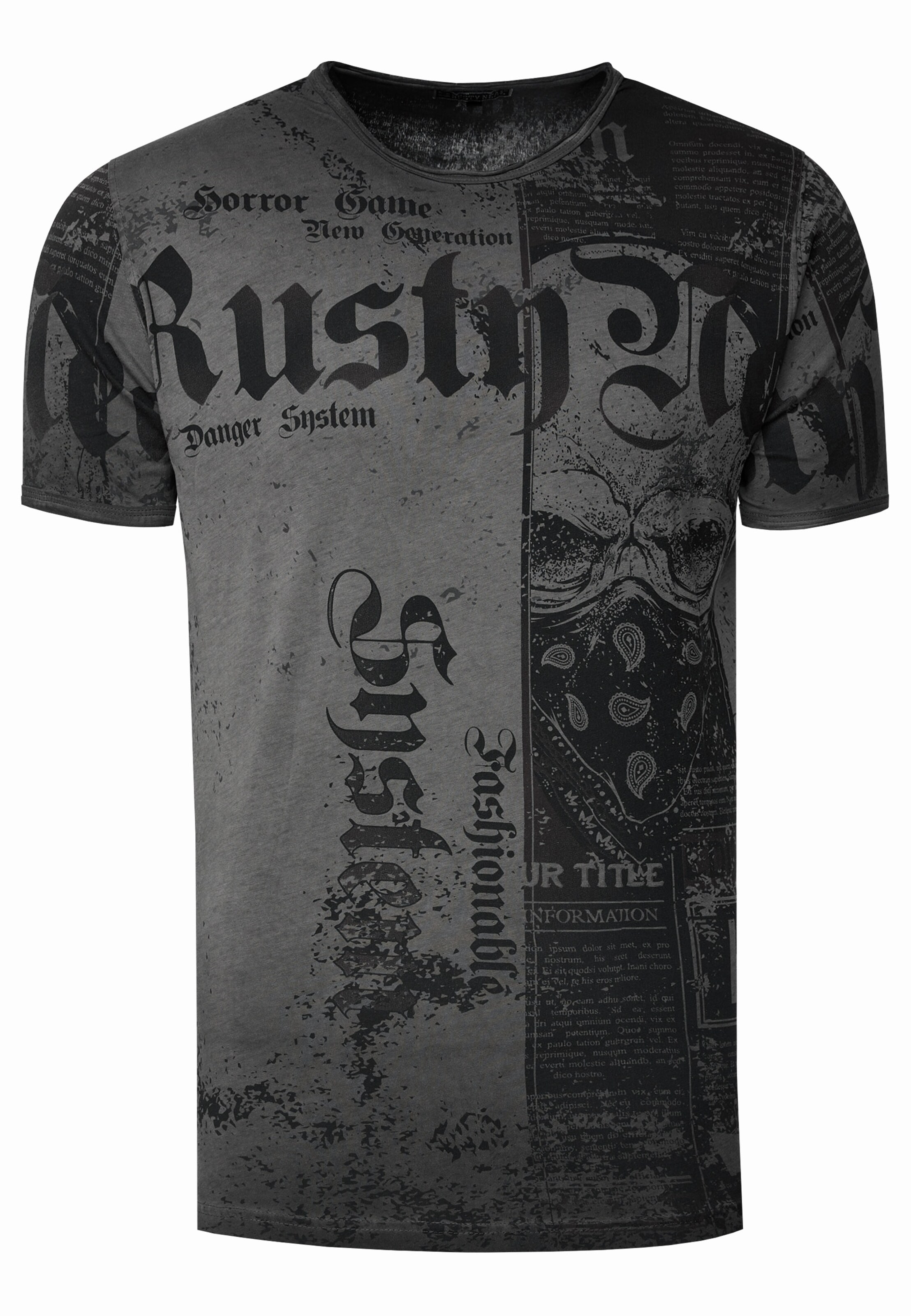 Rusty Neal T-Shirt in Grau: Vorderseite