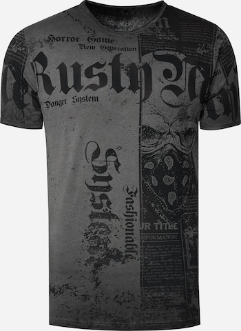 Rusty Neal T-Shirt in Grau: Vorderseite