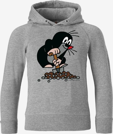 LOGOSHIRT Sweatshirt 'Der kleine Maulwurf' in Grau: predná strana