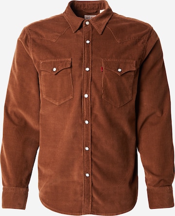 ruda LEVI'S ® Standartinis modelis Marškiniai 'BARSTOW WESTERN': priekis