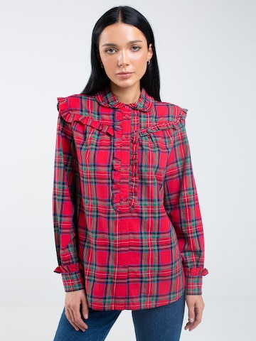 BIG STAR Blouse 'Frilo' in Red: front