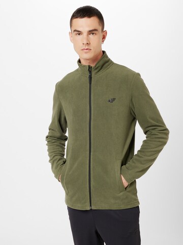 4F Athletic Fleece Jacket in Green: front