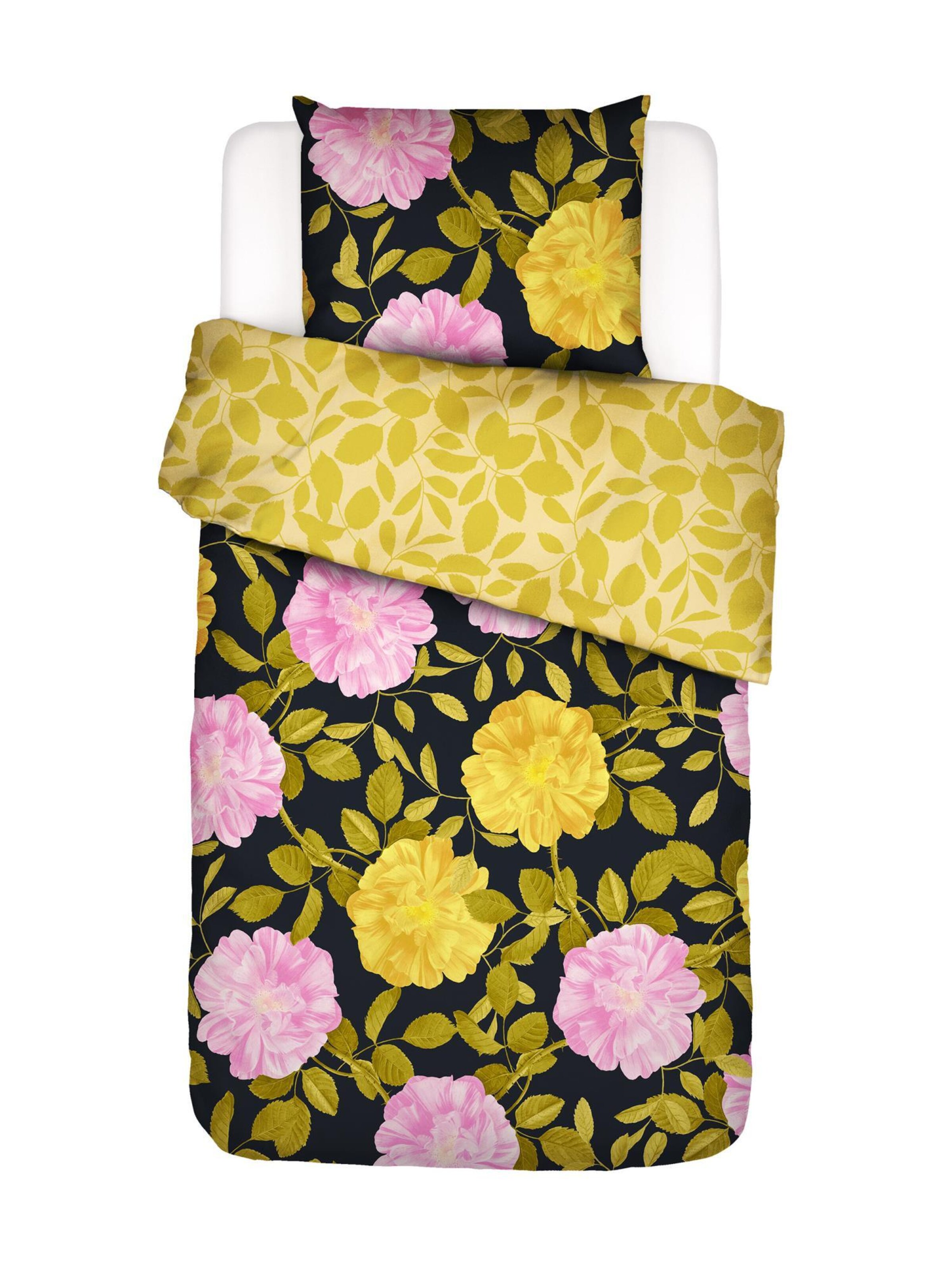 ESSENZA Bettwäsche 'Bloom with a view' in Schwarz: Vorderseite