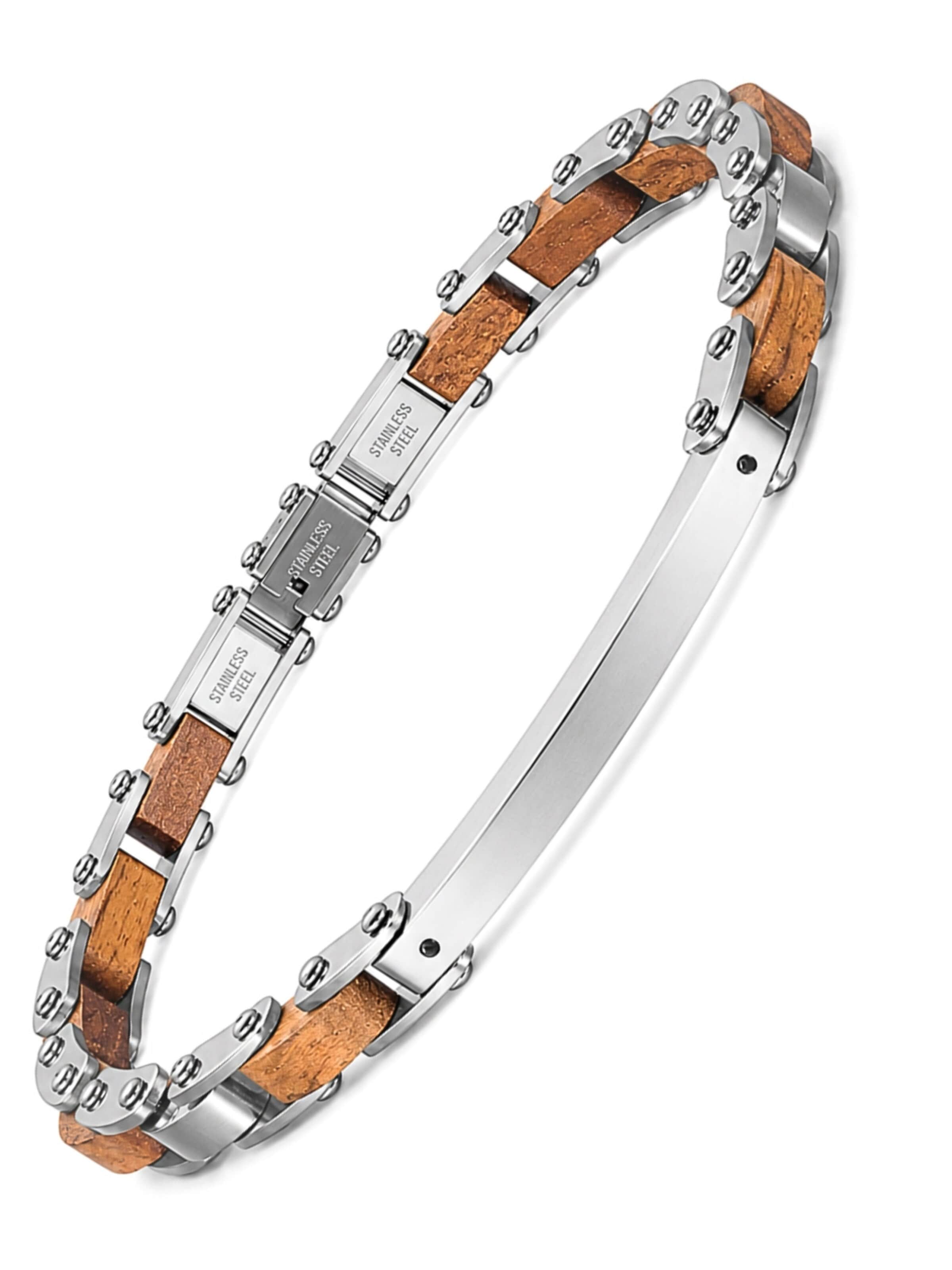 UNIQAL Armband 'FORTE'‌‌‌‌‌‌‌‌ in Silber: Vorderseite