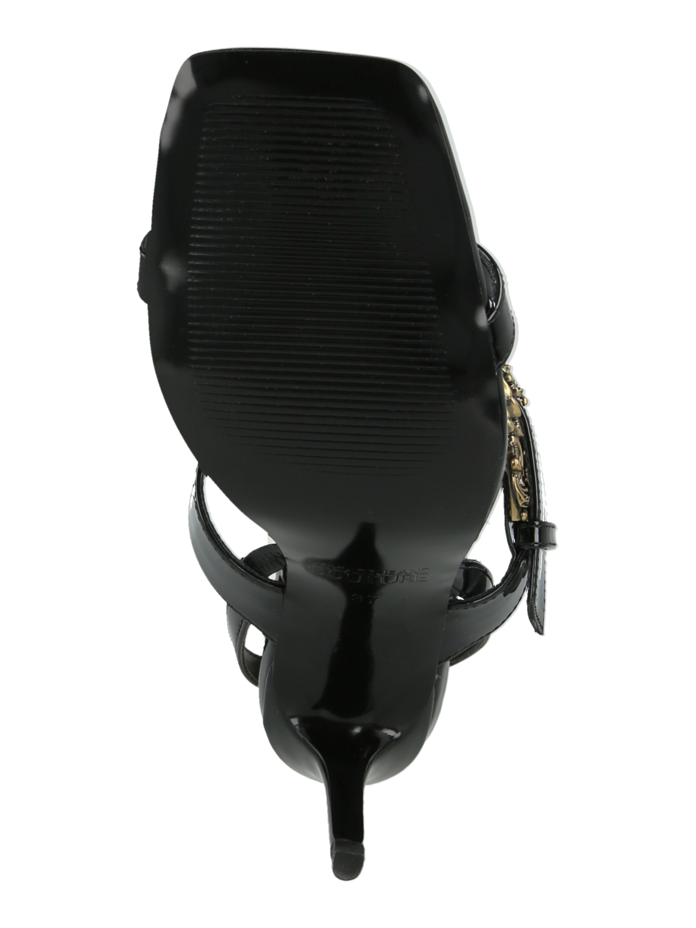 Versace Jeans Couture Sandały z rzemykami w kolorze czarny