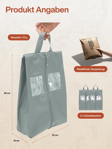 TRAVEL DUDE - Bolsa de viaje 'Schuhtaschen Set 2 Teilig aus recycelten Plastikflaschen, Schuhbeutel Organizer' en plata