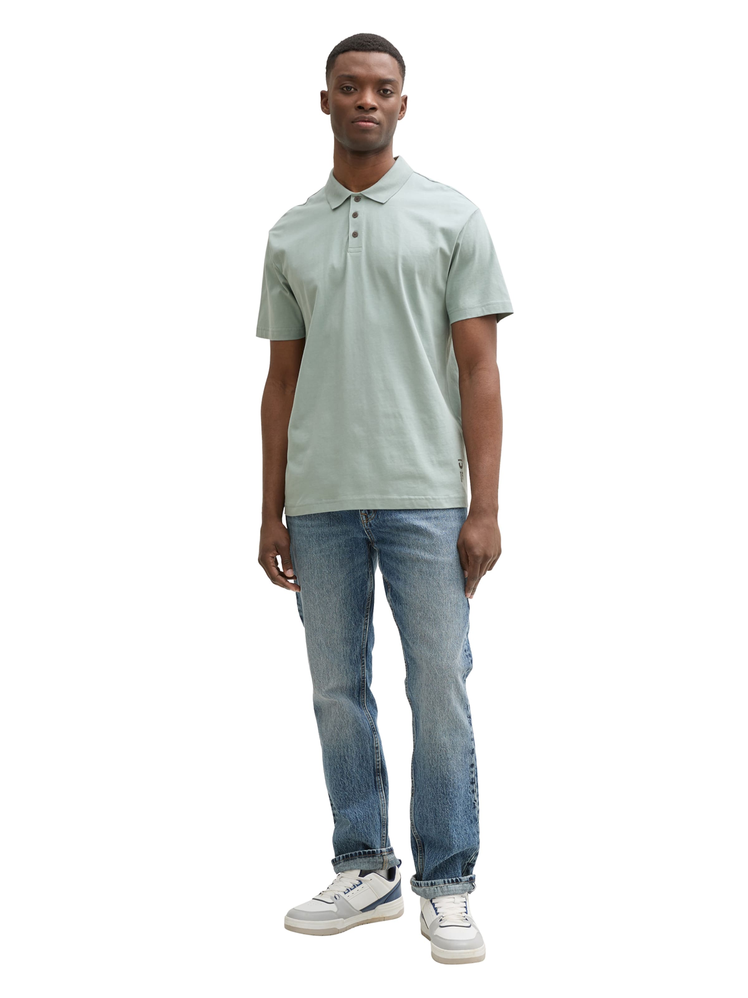 TOM TAILOR DENIM Poloshirt in Grün