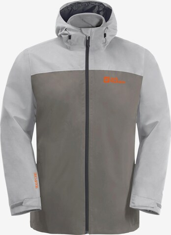 JACK WOLFSKIN Outdoorjacke 'Taubenberg' in Grau: predná strana