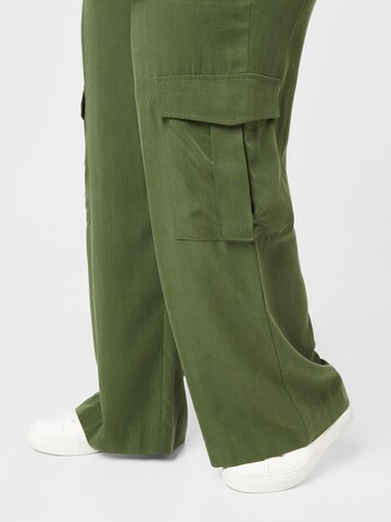 Wide leg Pantaloni cargo di Warehouse Curve in verde