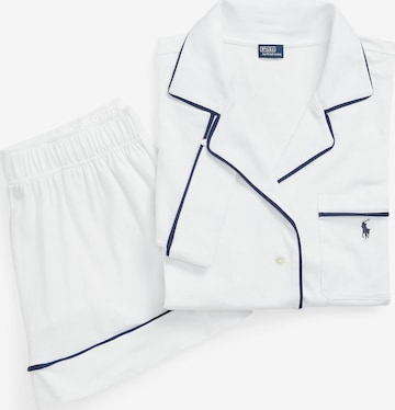 Polo Ralph Lauren Pyjama ' Short Sleeve PJ Set ' in Weiß: predná strana