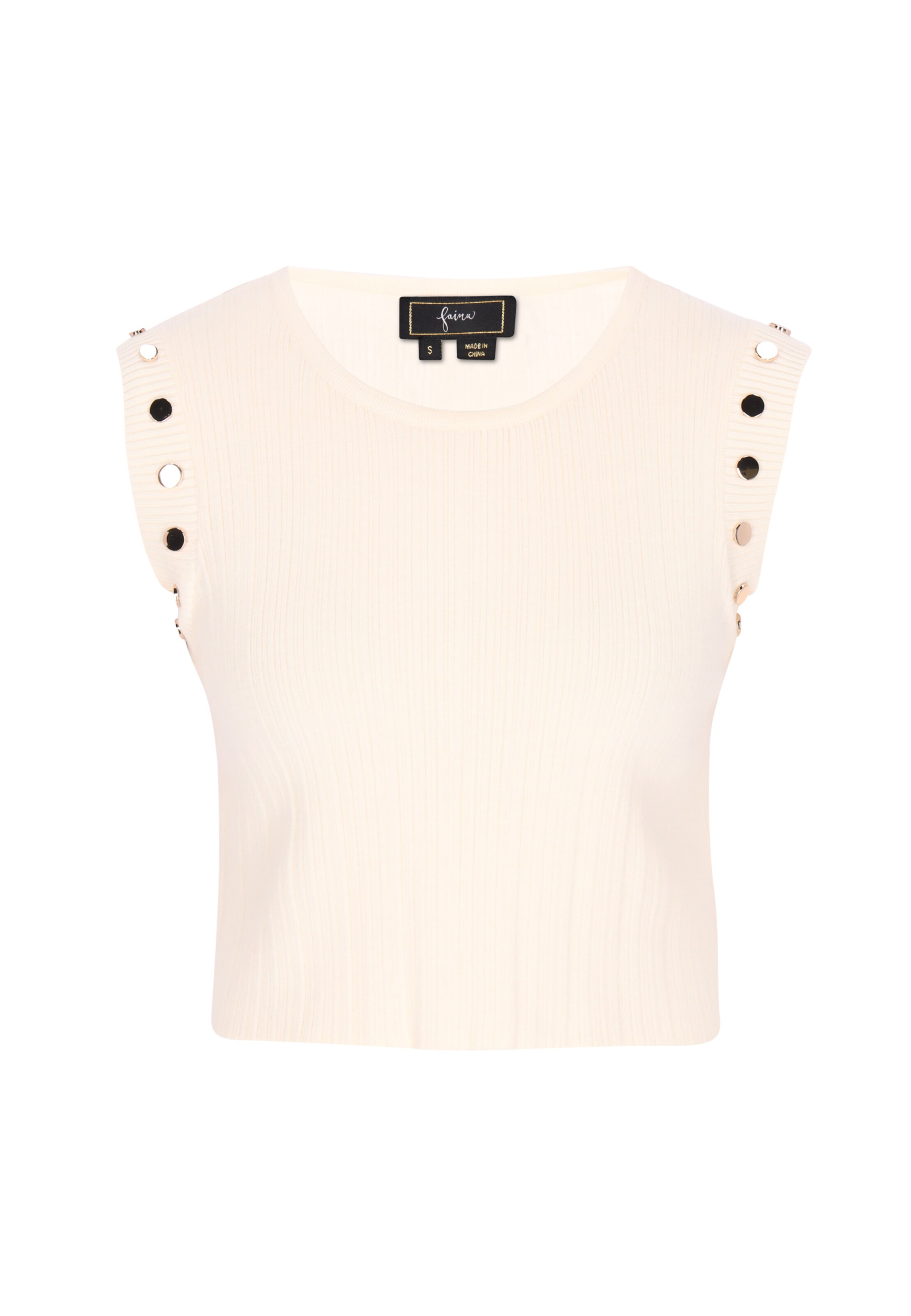 Haut 'Festive' faina en beige : devant