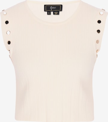 Haut 'Festive' faina en beige : devant