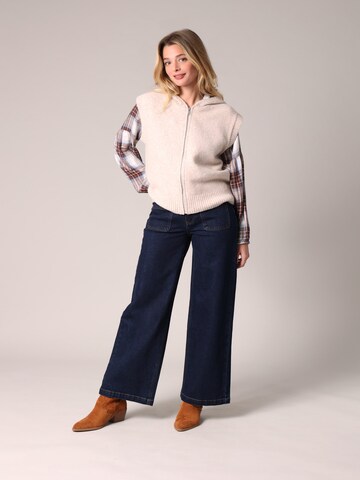 Deeluxe Gebreid vest 'Selinda' in Beige