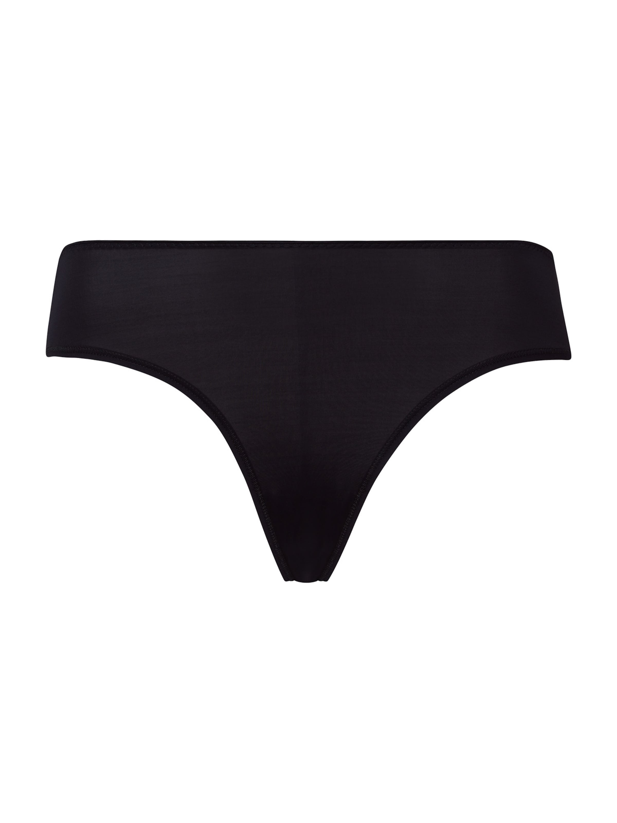 Slip ' Satin Deluxe ' Hanro en noir : devant