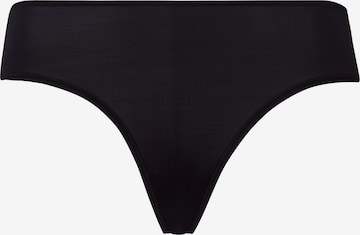 Slip ' Satin Deluxe ' Hanro en noir : devant