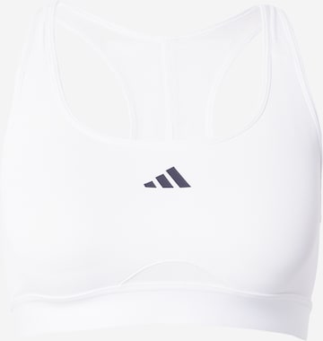 ADIDAS PERFORMANCE Bustier Biustonosz sportowy 'Powerreact Training Medium-support' w kolorze biały: przód