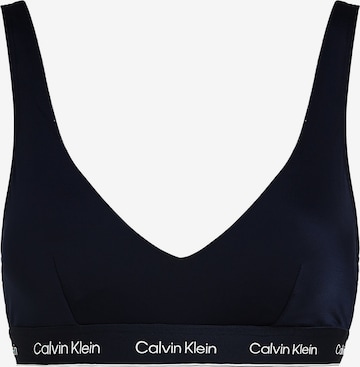 Calvin Klein Swimwear Triangel Bikinitop 'Meta Legacy' in Blau: Vorderseite