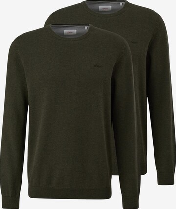 s.Oliver Pullover 'Basic' in Grün: Vorderseite