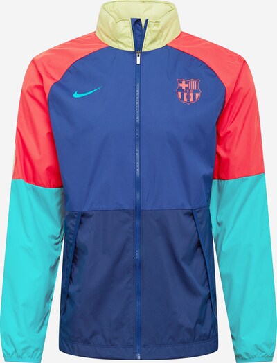 NIKE Sportjacka 'FC Barcelona' i marinblå / turkos / gul / korall, Produktvy