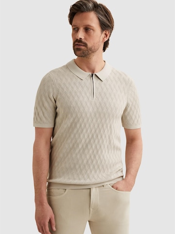 VANGUARD Shirt 'VANGUARD - Polo shirt in cotton/modal with zipper closure'‌‌ in Beige