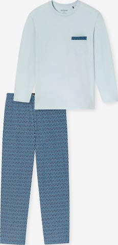 SCHIESSER Pyjama lang 'Comfort Nightwear' in Blauw: voorkant