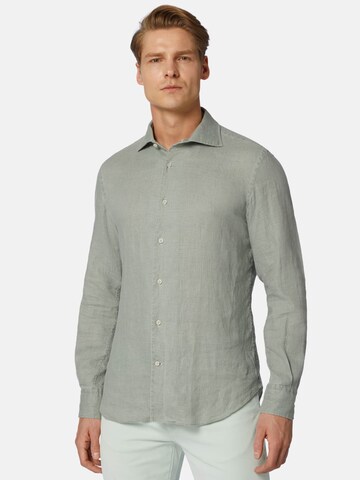 Coupe regular Chemise Boggi Milano en vert : devant