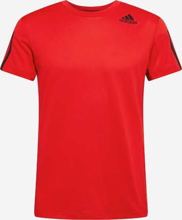 ADIDAS PERFORMANCE T-Shirt 'AERO3S' in Rot: predná strana