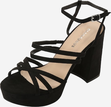 GLAMOROUS Strap Sandals in Black: front
