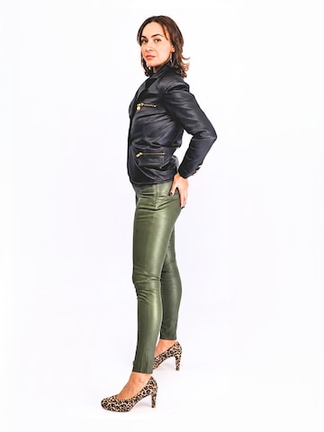 Be  Noble Skinny Leggings 'Leder-Leggings als Leder-Stretchhose in Kunstleder' in Groen