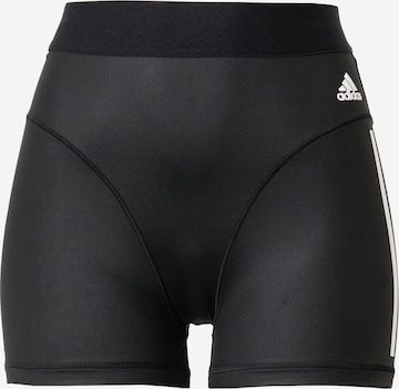 Skinny Pantalon de sport 'Hyperglam 3-Stripes' ADIDAS SPORTSWEAR en noir : devant